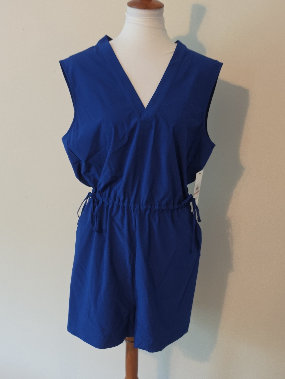 Calvin Klein  Blue Sleeveless One-Piece Romper